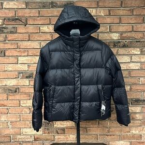 NWT Eddie Bauer extra large Stratuslite Down Faux Shearling Lined Hoodie Jacket